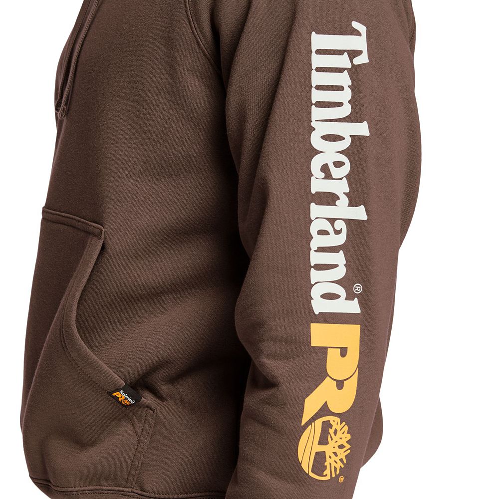 Timberland Φουτερ Ανδρικα Βαθυ Καφε - Pro® Big & Tall Hood Honcho Sport Hoodie - Greece 4230985-GO